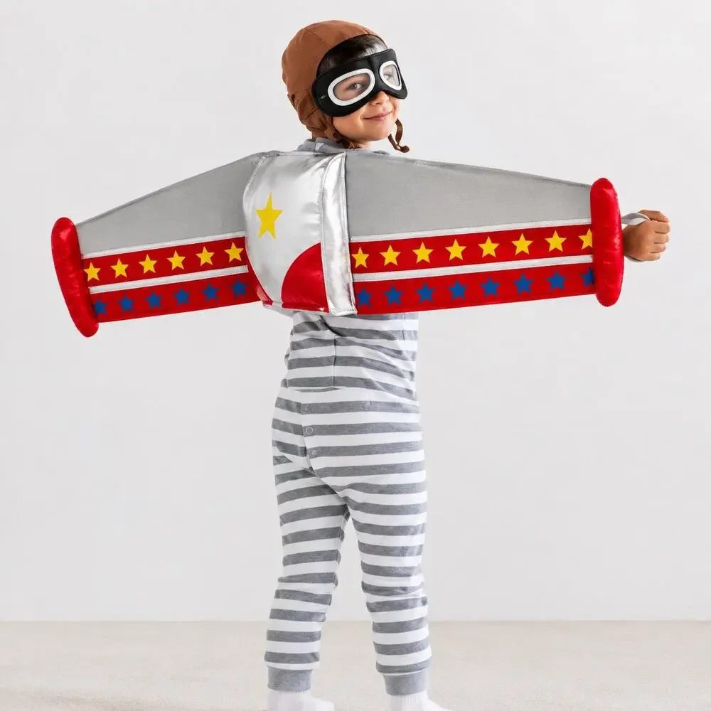 Hanna Andersson Airplane Wings Costume Dress-Up Pretend Play One Size Kids